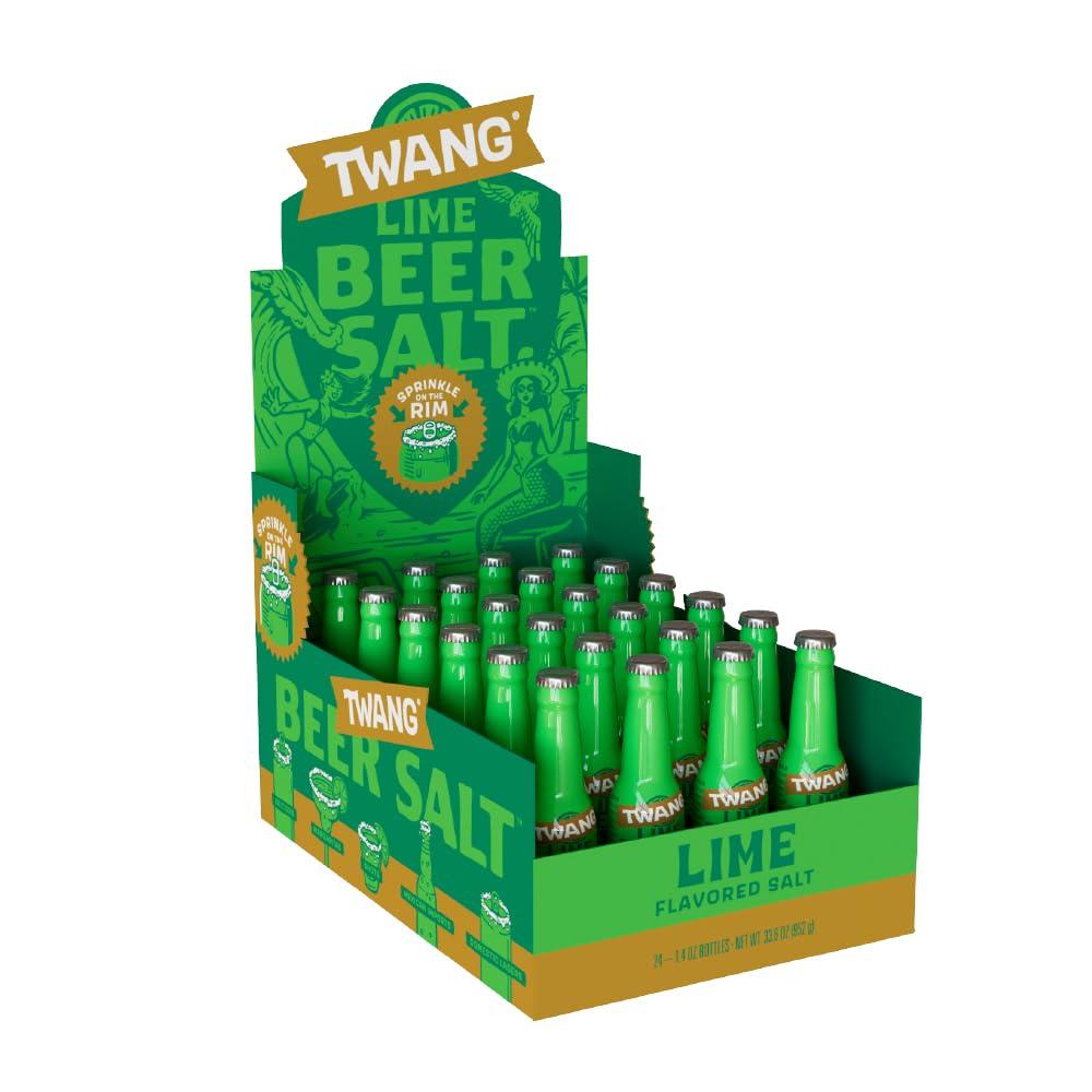 image:imageTwang Flavored Beer Salt Seasoning Pickle Toppings for Beer Hard Seltzers Canned Cocktails and More 1 Ounce Pack of 3Lime