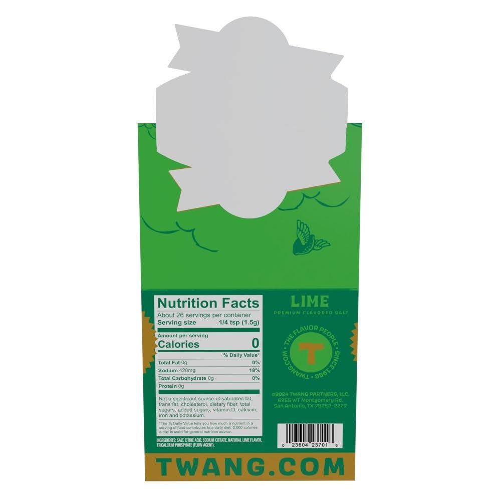 image:imageTwang Flavored Beer Salt Seasoning Pickle Toppings for Beer Hard Seltzers Canned Cocktails and More 1 Ounce Pack of 3Lime