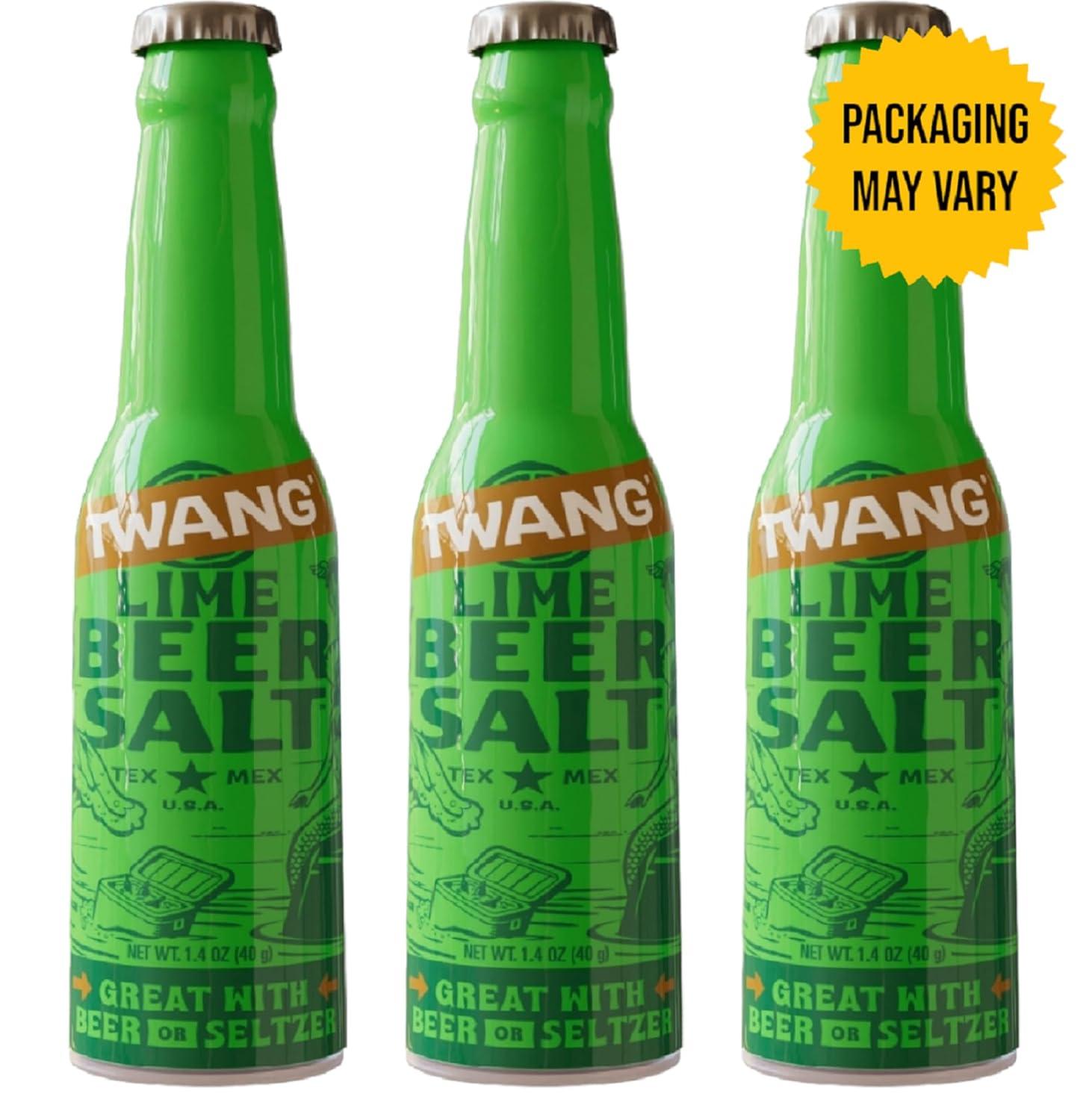 image:imageTwang Flavored Beer Salt Seasoning Pickle Toppings for Beer Hard Seltzers Canned Cocktails and More 1 Ounce Pack of 3Lime