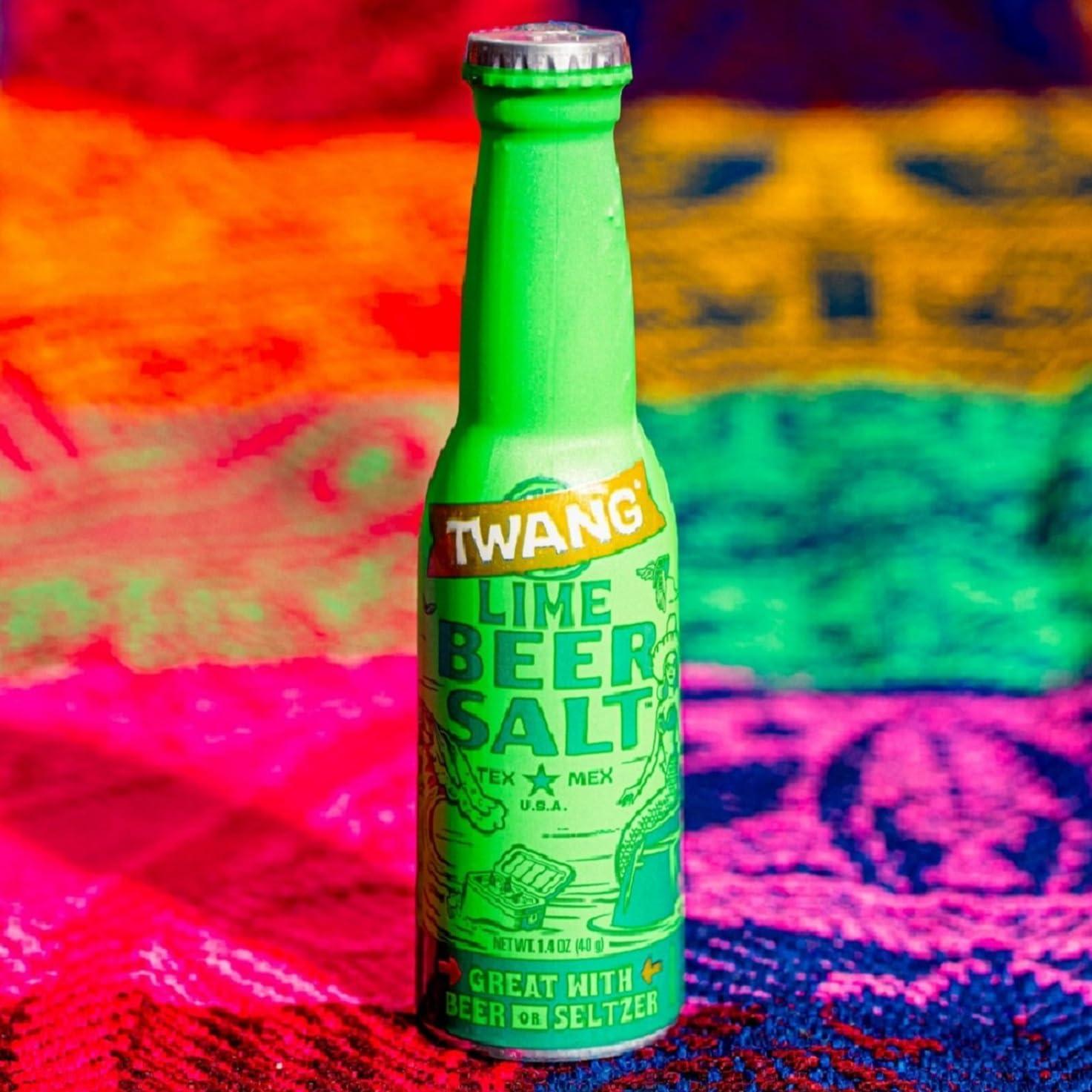 image:imageTwang Flavored Beer Salt Seasoning Pickle Toppings for Beer Hard Seltzers Canned Cocktails and More 1 Ounce Pack of 3Lime