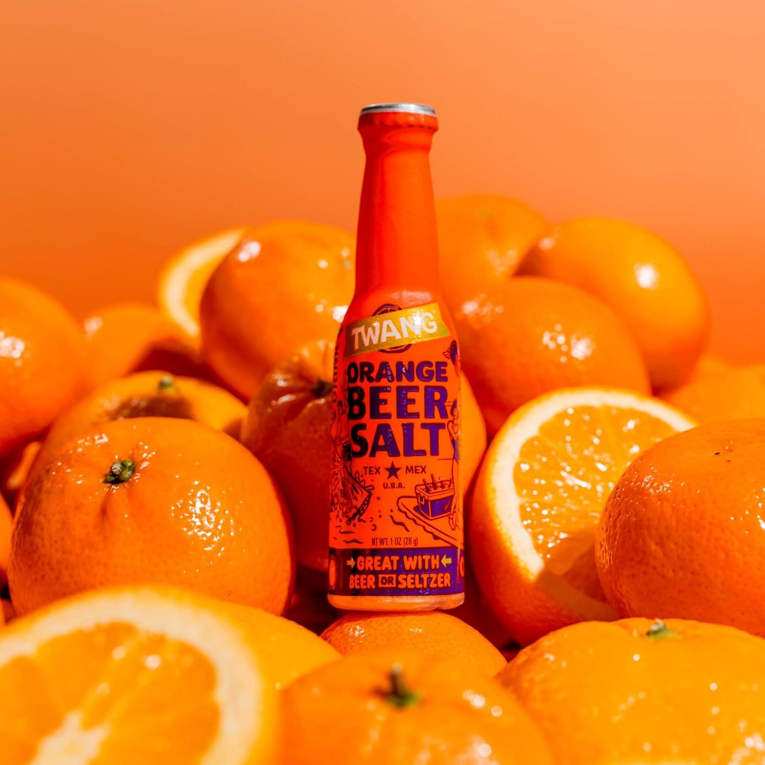 image:imageTwang Flavored Beer Salt Seasoning Pickle Toppings for Beer Hard Seltzers Canned Cocktails and More 1 Ounce Pack of 3Orange