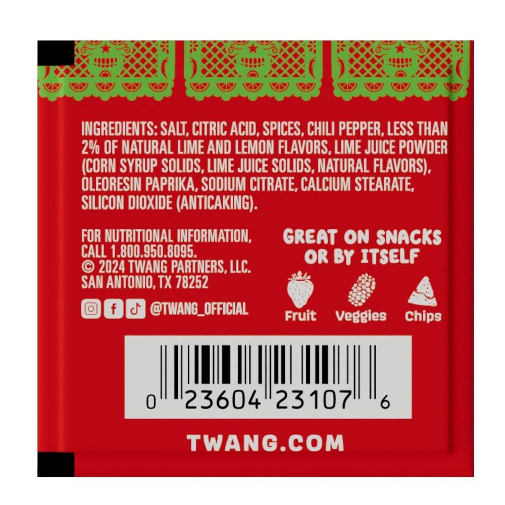 image:imageTwang Flavored Snack Salt Packets Chile Lime Toppings for Popcorn Fresh Fruits Veggies amp Chips 1 Gram Pack of 200Chile Lime