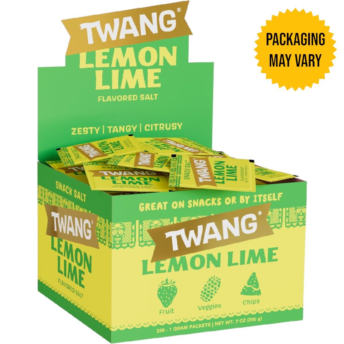 image:imageTwang Flavored Snack Salt Packets Chile Lime Toppings for Popcorn Fresh Fruits Veggies amp Chips 1 Gram Pack of 200Lemon Lime
