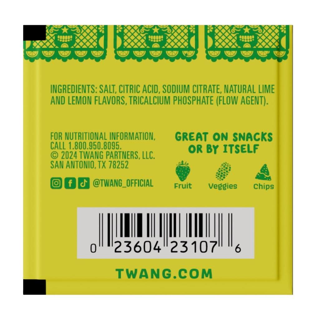 image:imageTwang Flavored Snack Salt Packets Chile Lime Toppings for Popcorn Fresh Fruits Veggies amp Chips 1 Gram Pack of 200Lemon Lime