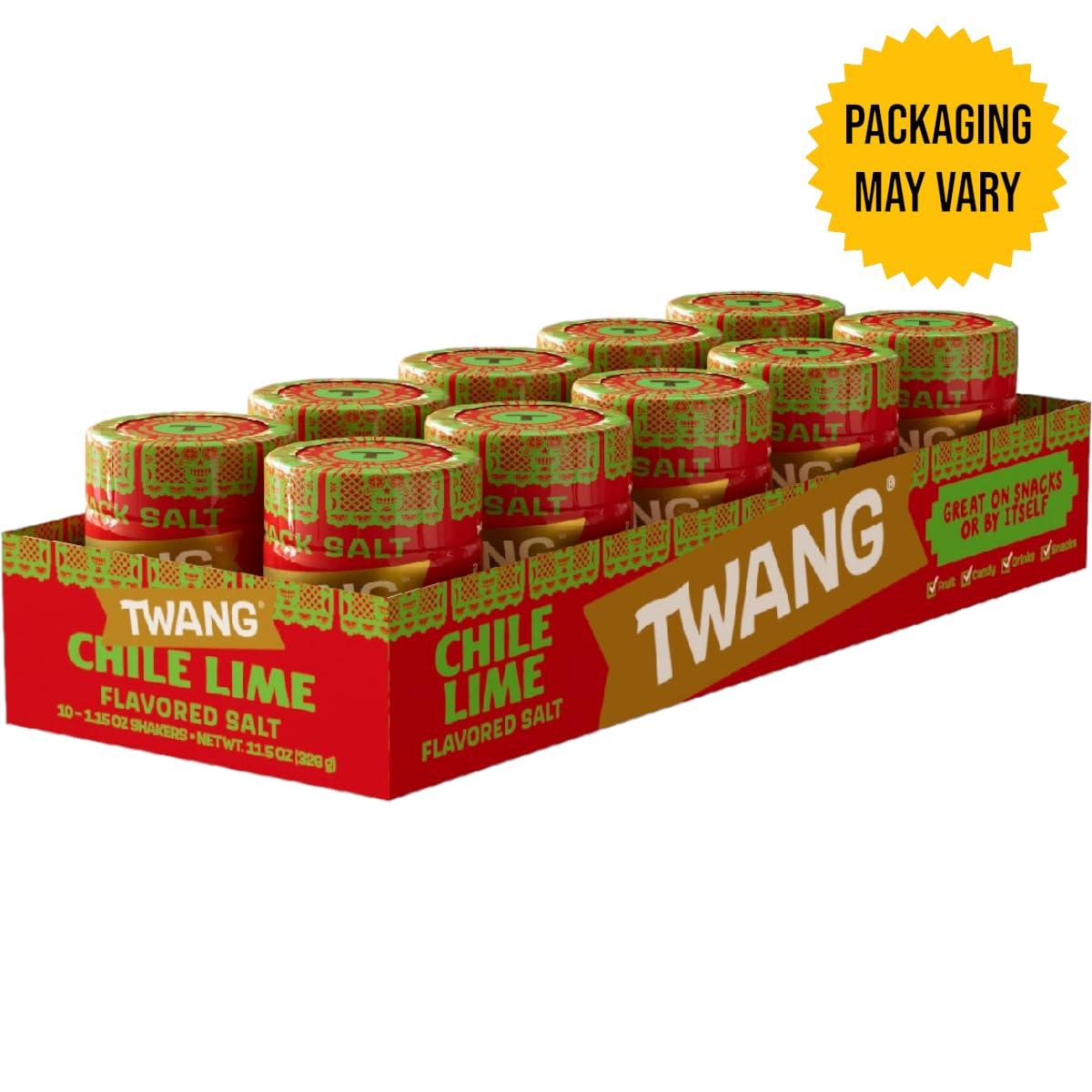 image:imageTwang Flavored Snack Salt Seasoning Lime Toppings for Popcorn Fresh Fruits Veggies amp Chips 115 Ounce Pack of 10Chile Lime
