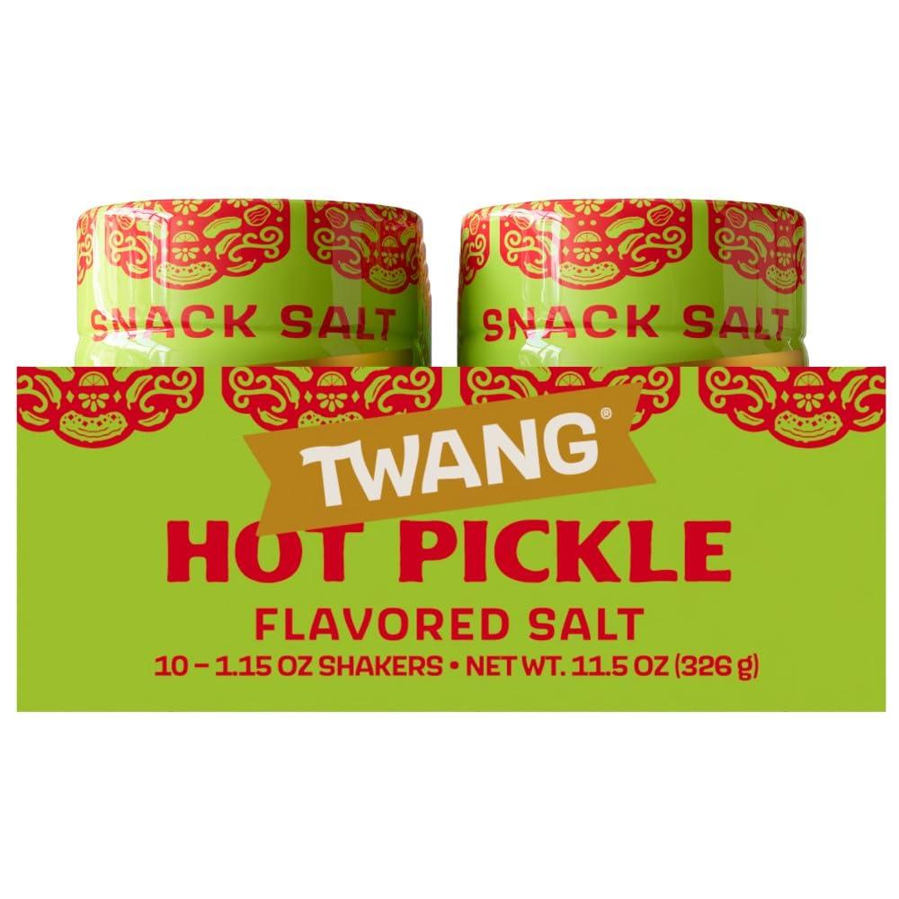 image:imageTwang Flavored Snack Salt Seasoning Lime Toppings for Popcorn Fresh Fruits Veggies amp Chips 115 Ounce Pack of 10Hot Pickle