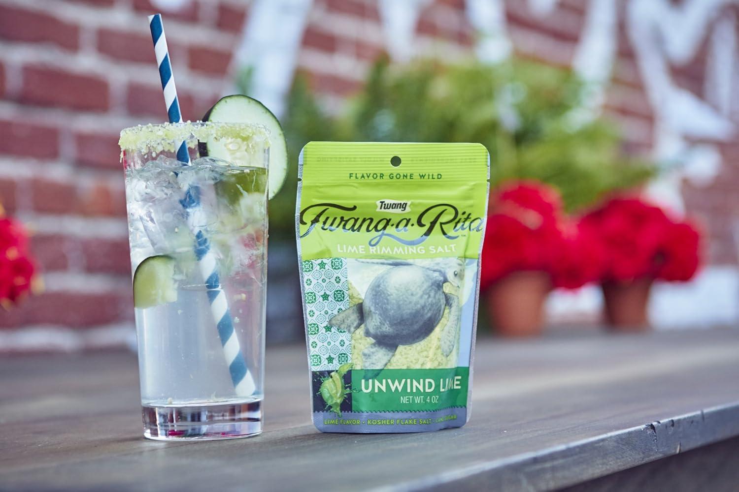 image:imageTwangARita Cocktail Rimming Salt Blend Lime Variety 1 Each StrawberryLime LemonLime Lime 4 Ounce Pack of 3
