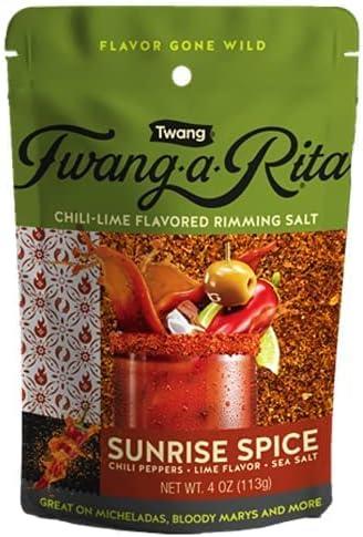 image:imageTwangARita Cocktail Rimming Salt Blend Savory Variety 4 Ounce Pouch Set of 3 1 Each Chile Lime Grapefruit Mango