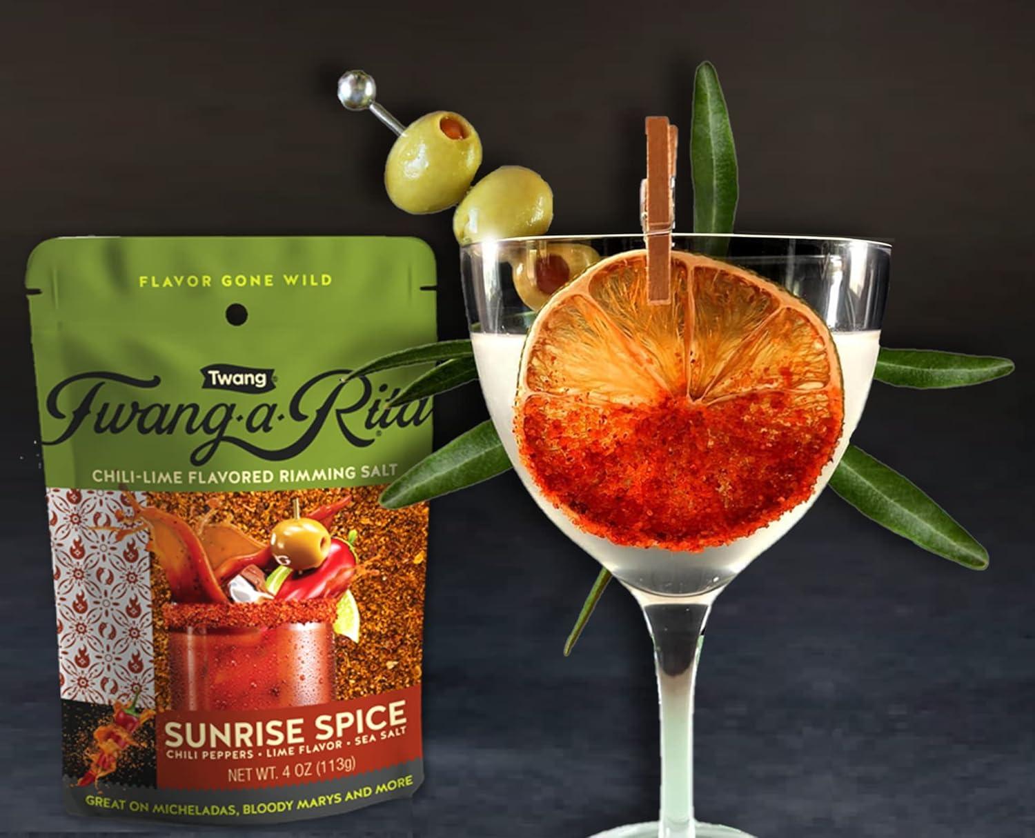 image:imageTwangARita Cocktail Rimming Salt Blend Savory Variety 4 Ounce Pouch Set of 3 1 Each Chile Lime Grapefruit Mango