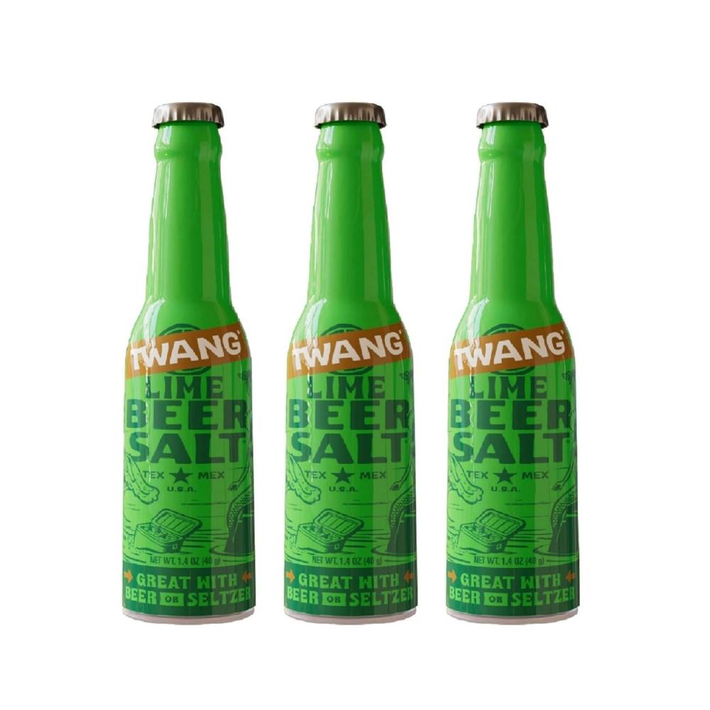 image:imageTwang Flavored Beer Salt Seasoning Pickle Toppings for Beer Hard Seltzers Canned Cocktails and More 1 Ounce Pack of 3Lime