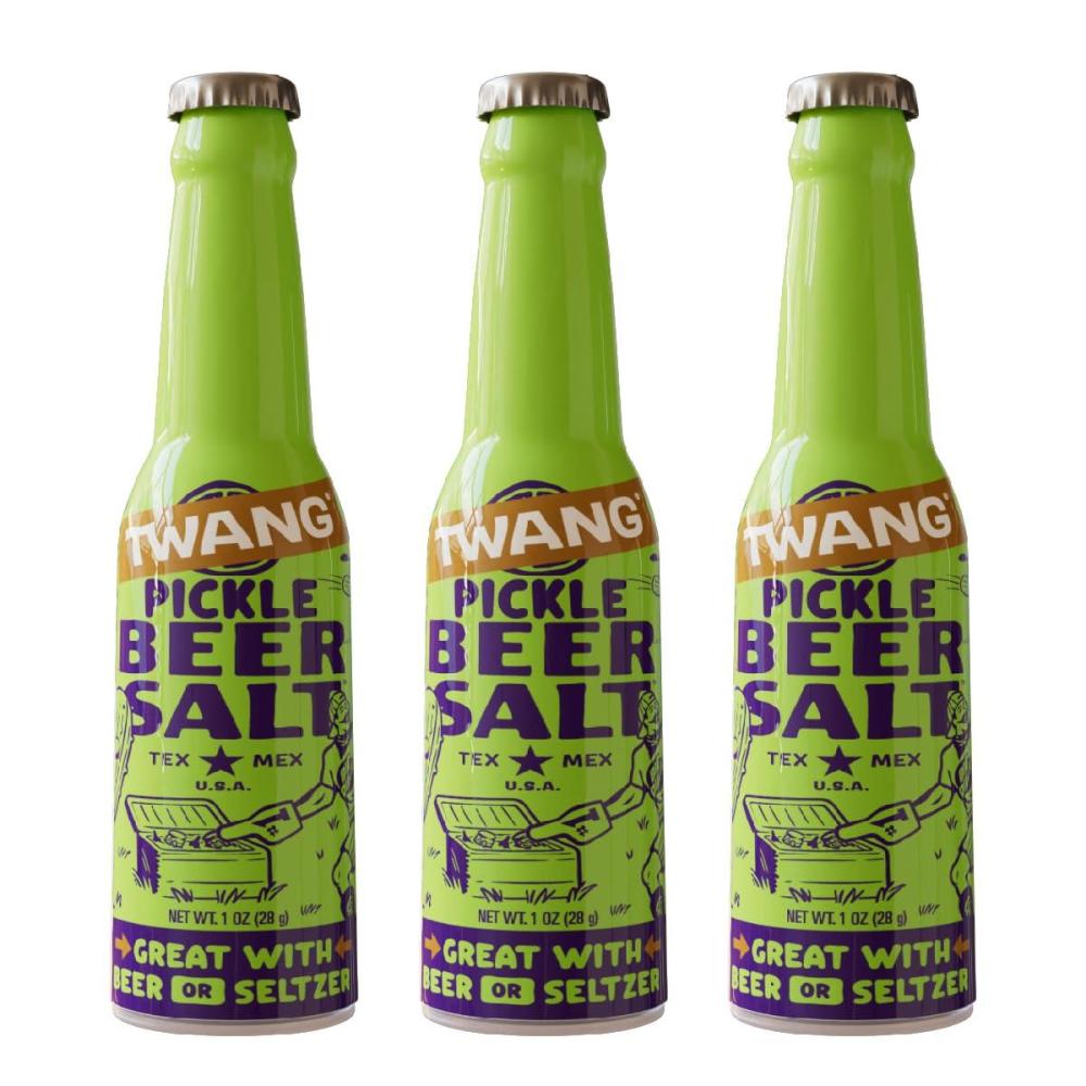 image:imageTwang Flavored Beer Salt Seasoning Pickle Toppings for Beer Hard Seltzers Canned Cocktails and More 1 Ounce Pack of 3Pickle