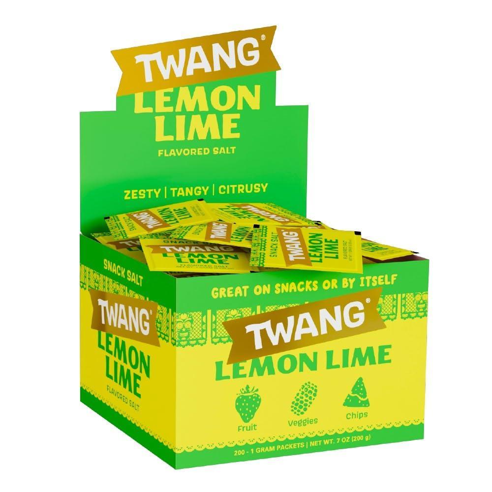 image:imageTwang Flavored Snack Salt Packets Chile Lime Toppings for Popcorn Fresh Fruits Veggies amp Chips 1 Gram Pack of 200Lemon Lime